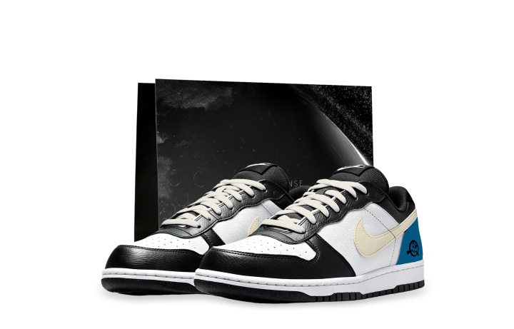 Nike Nike Big Skateboard Shoes Men's Low Top White/Black/Blue