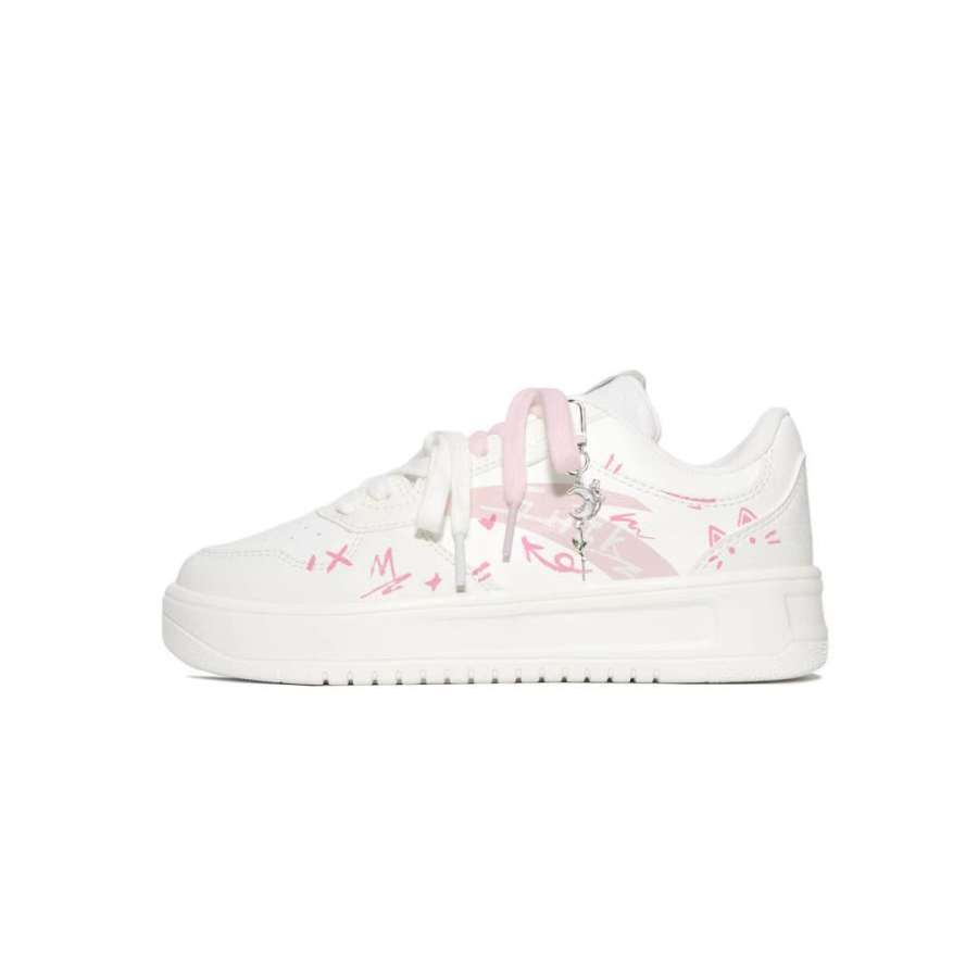 ANTA Skateboard Shoes Unisex Low Top Powder