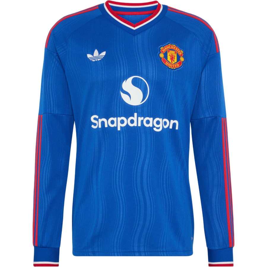 Adidas Originals Manchester United Soccer Jerseys Men's Royal Blue V Neck Moderate
