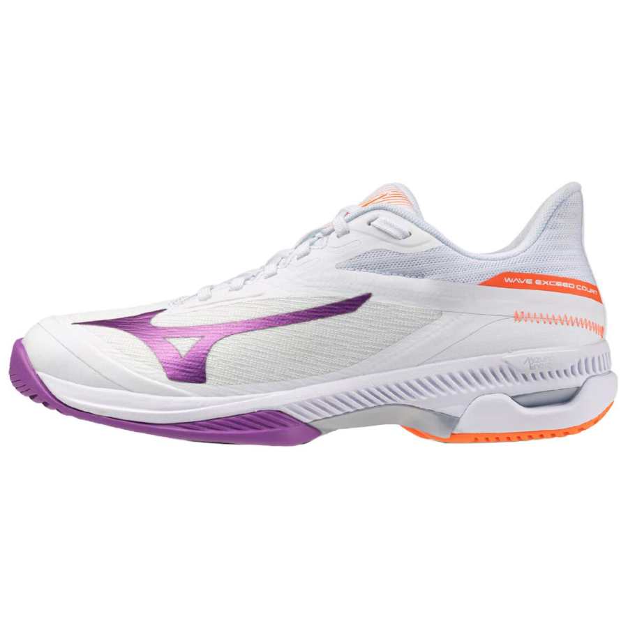 Mizuno WAVE EXCEED COURT Tennis Shoes Women's Low Top White Purple