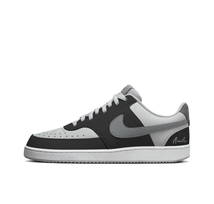 Nike Nike Court Vision Skateboard Shoes Unisex Low Top Black/White/Gray