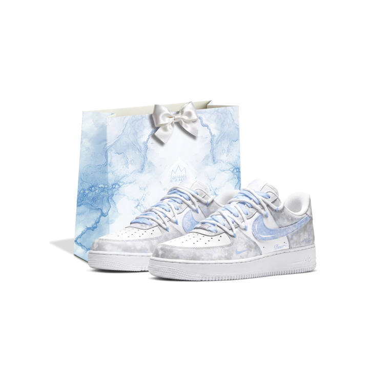 Nike Nike Air Force 1 Skateboard Shoes Unisex Low Top Gray Blue