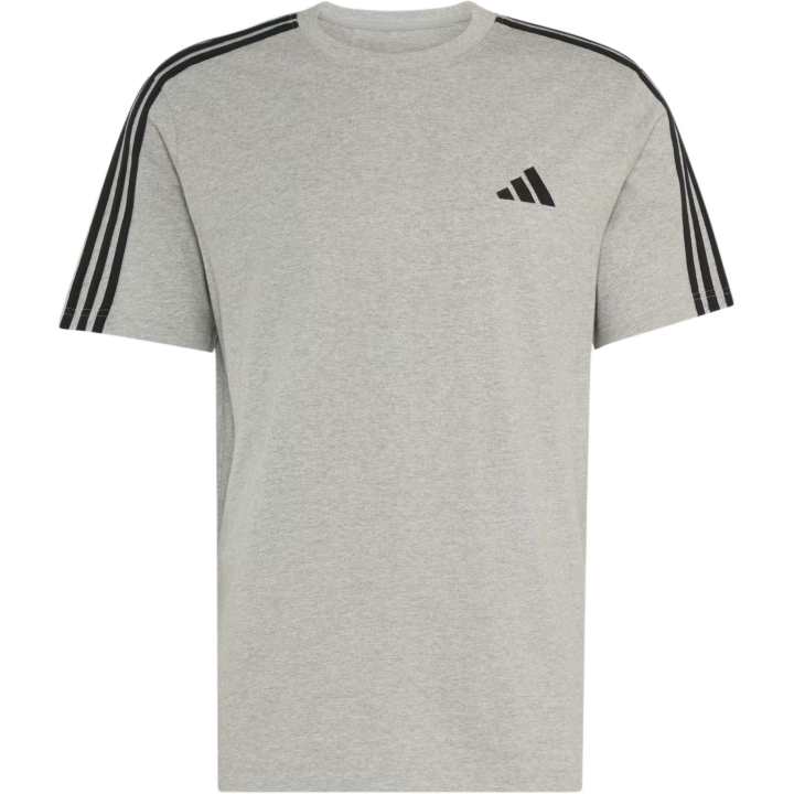 Adidas Adidas ESSENTIALS T Shirts Men's Medium Gray Heather/White Crew Neck Moderate