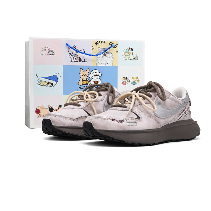 Nike Nike Phoenix Waffle Casual Shoes Unisex Low Top Pink/Brown