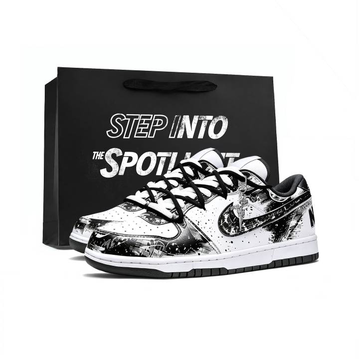 Nike Nike Big Skateboard Shoes Men's Low Top Black/White