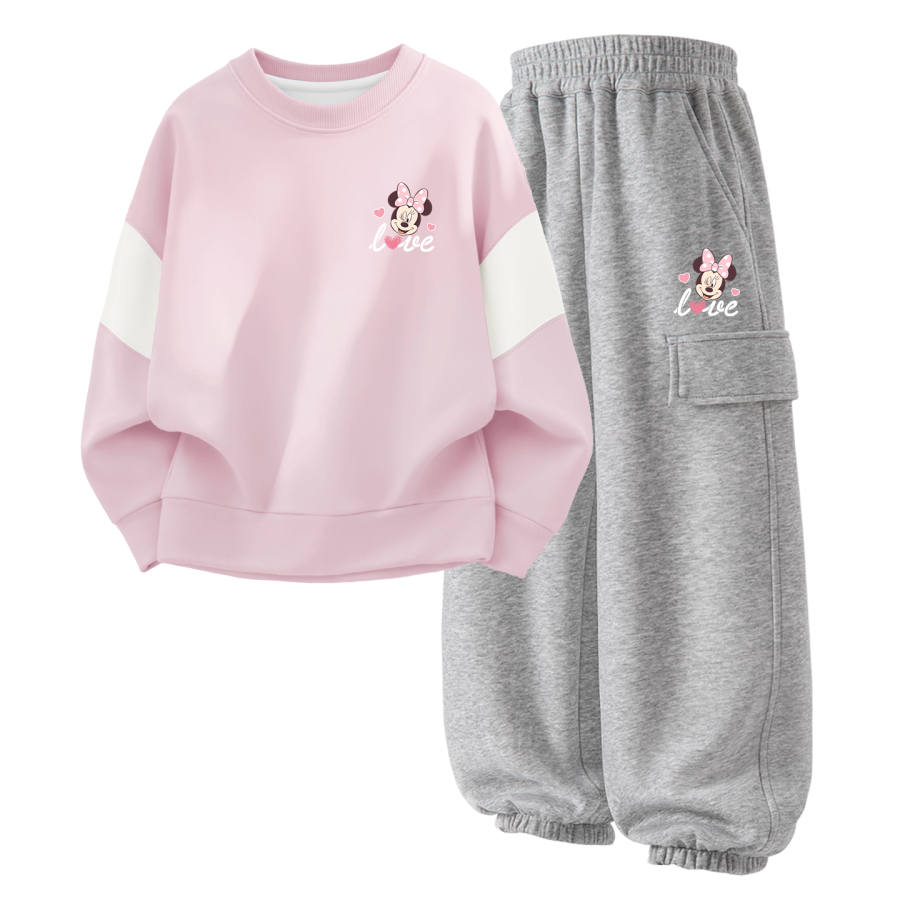 Disney Kids Casual Sportswear Crew Neck Moderate Stretch Breathable