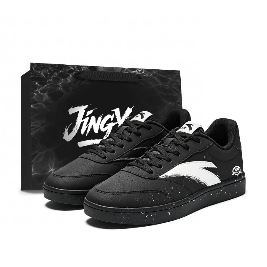 ANTA Active Skateboard Shoes Men's Low Top Black/White