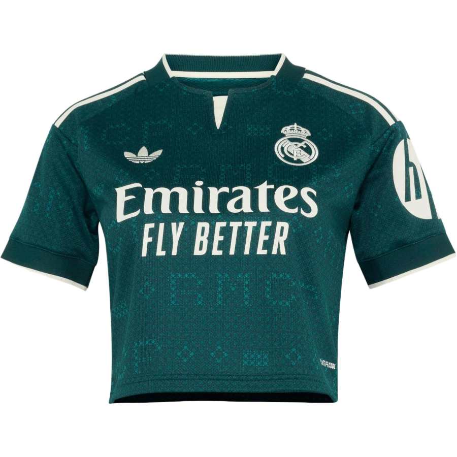 Adidas Originals Real Madrid Soccer Jerseys Women's Aurora Ivy Green Crew Neck Moderate