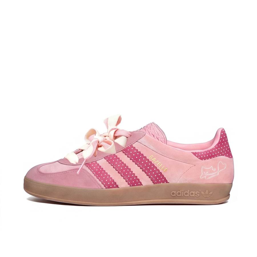 Adidas Originals GAZELLE INDOOR Skateboard Shoes Women's Low Top Pink & White