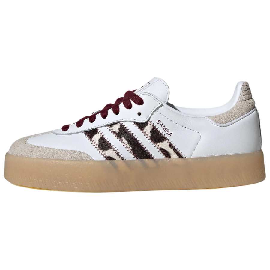 Adidas Originals SAMBAE German Army Trainers Women's White/Black/Dark Reddish Purple