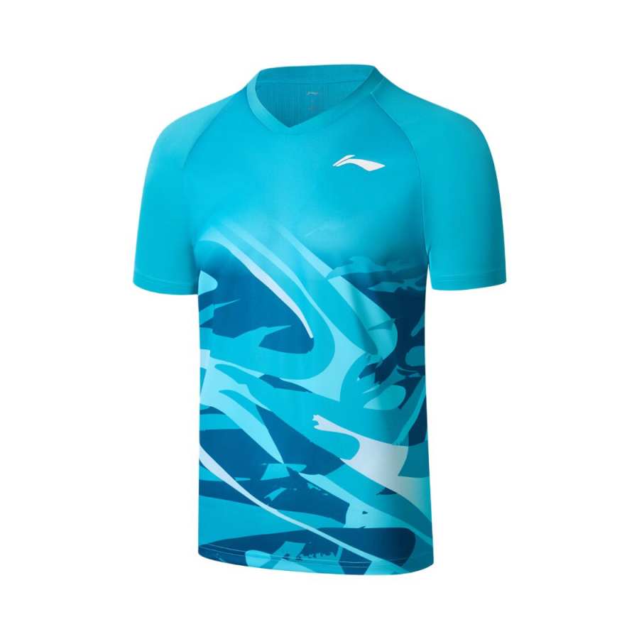 Li-Ning Li Ning Badminton Jerseys Unisex Butterfly Blue V Neck Moderate