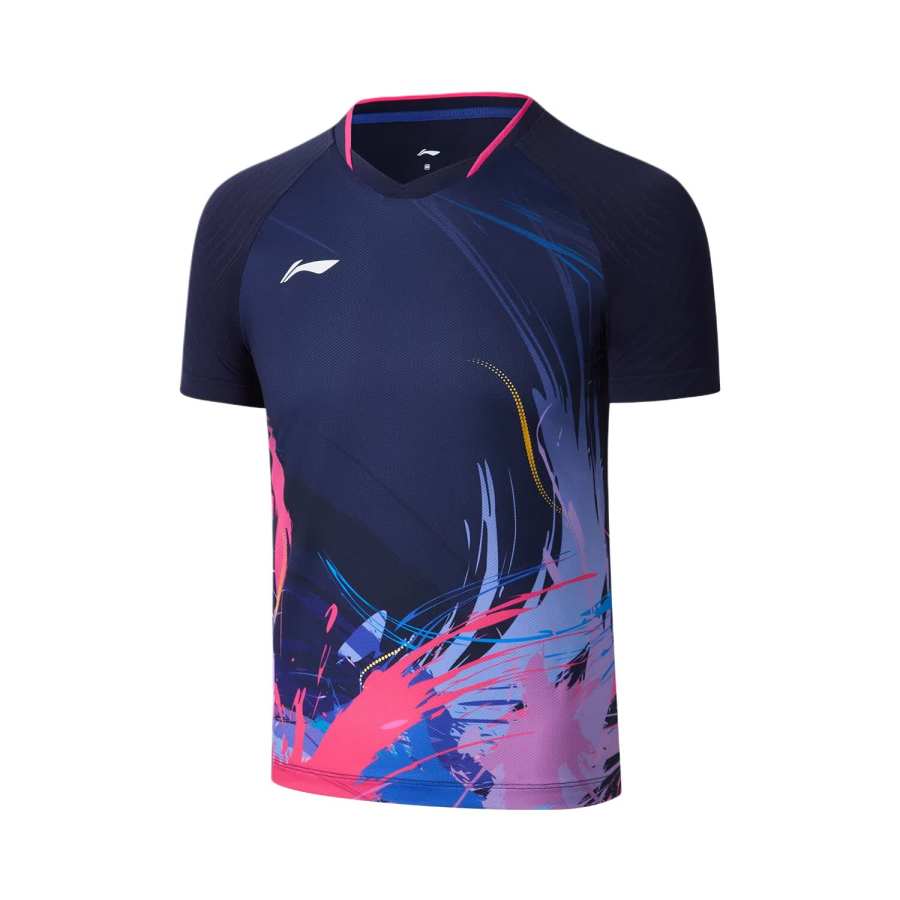 Li-Ning Li Ning Badminton Jerseys Women's Sailor Blue V Neck Moderate