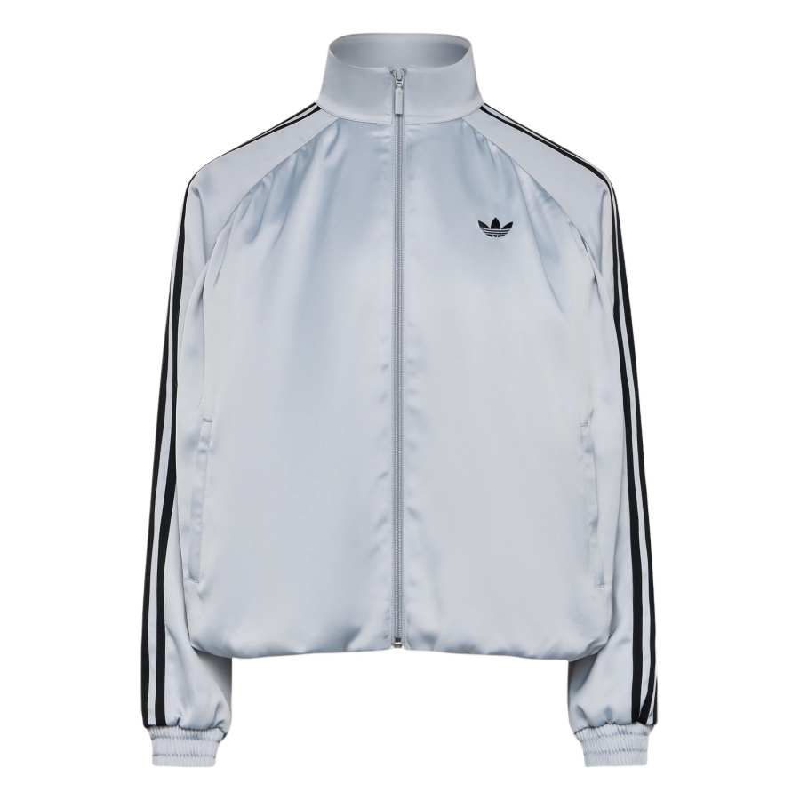 Adidas Originals Jackets Women's Light Asphalt Gray Stand Collar Moderate