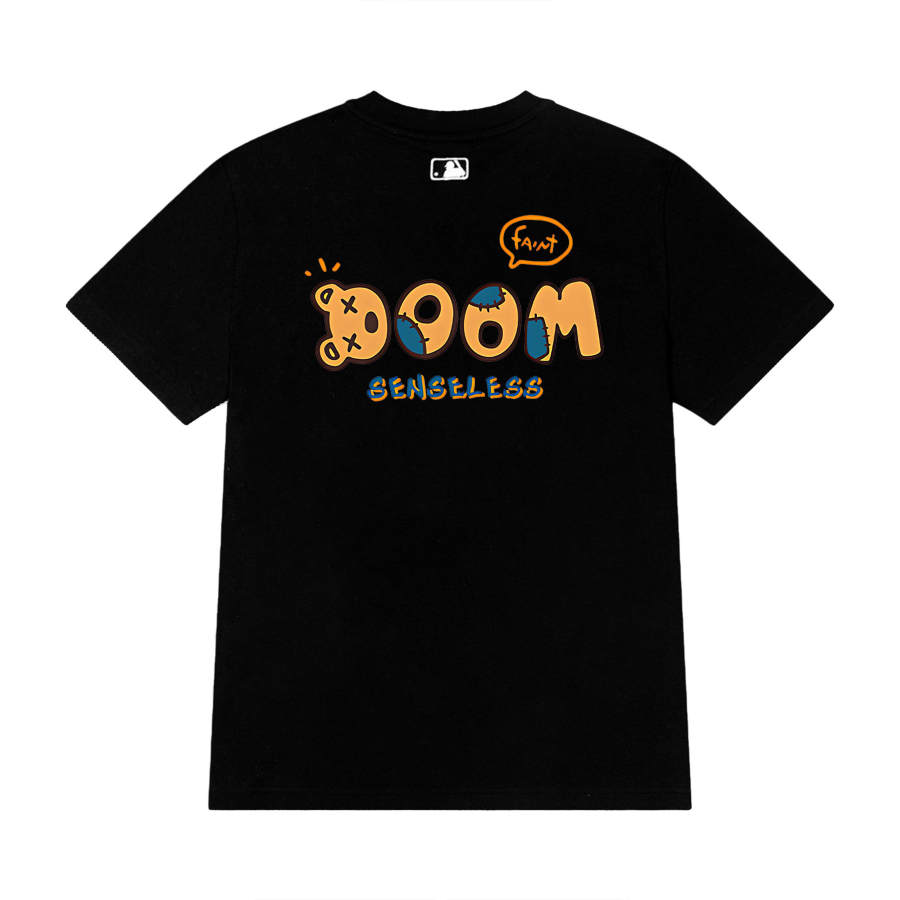 MLB T Shirts Unisex Black Crew Neck Moderate Straight Fit