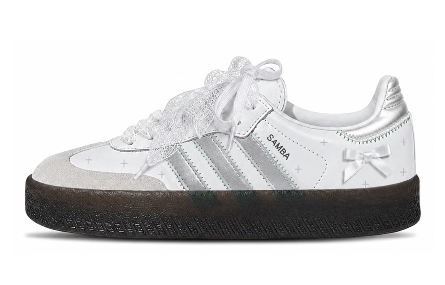 Adidas Adidas SAMBAE German Army Trainers Women's Low Top Silver