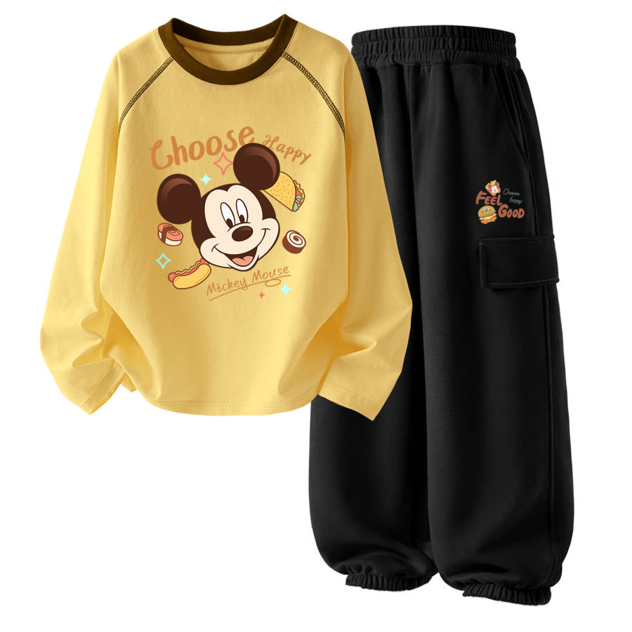 Disney Kids Casual Sportswear Crew Neck Thin Stretch Breathable