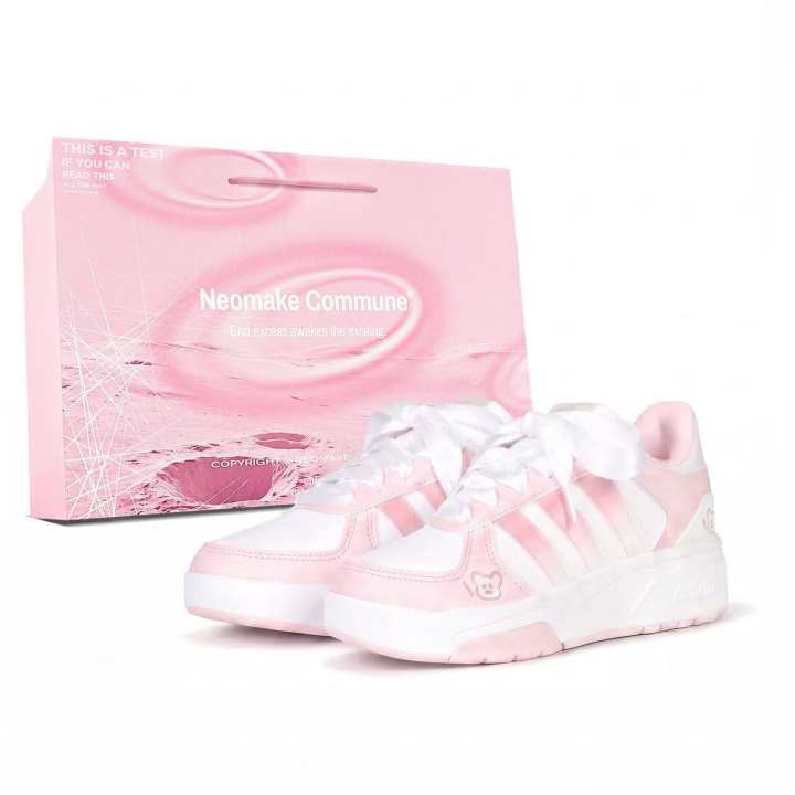 Adidas Adidas COURTBEAT Skateboard Shoes Women's Low Top Pink White Multicolor