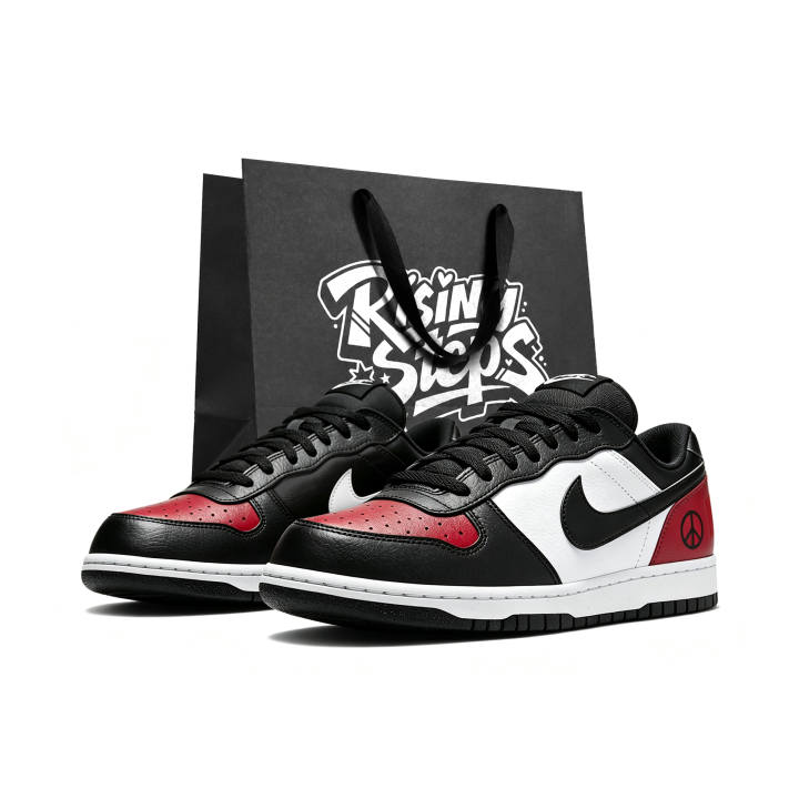 Nike Nike Big Skateboard Shoes Unisex Low Top Black/White/Red