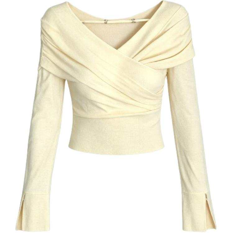 CHARM GLOW T Shirts Women's Apricot V Neck Moderate A Line