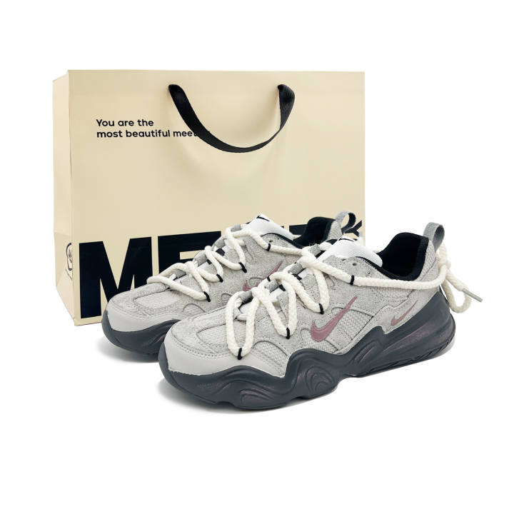 Nike Nike Tech Hera Casual Shoes Unisex Low Top Gray Pink