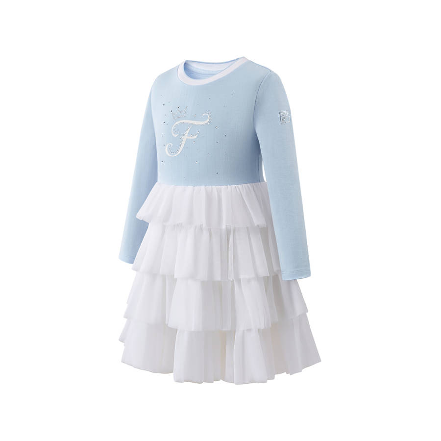 FILA KIDS Pre School Dresses Crew Neck Moderate Midi Dress