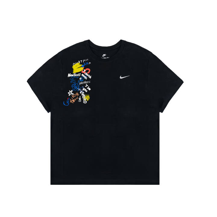 Nike Nike Sportswear T Shirts Men's Black Crew Neck Moderate Straight Fit