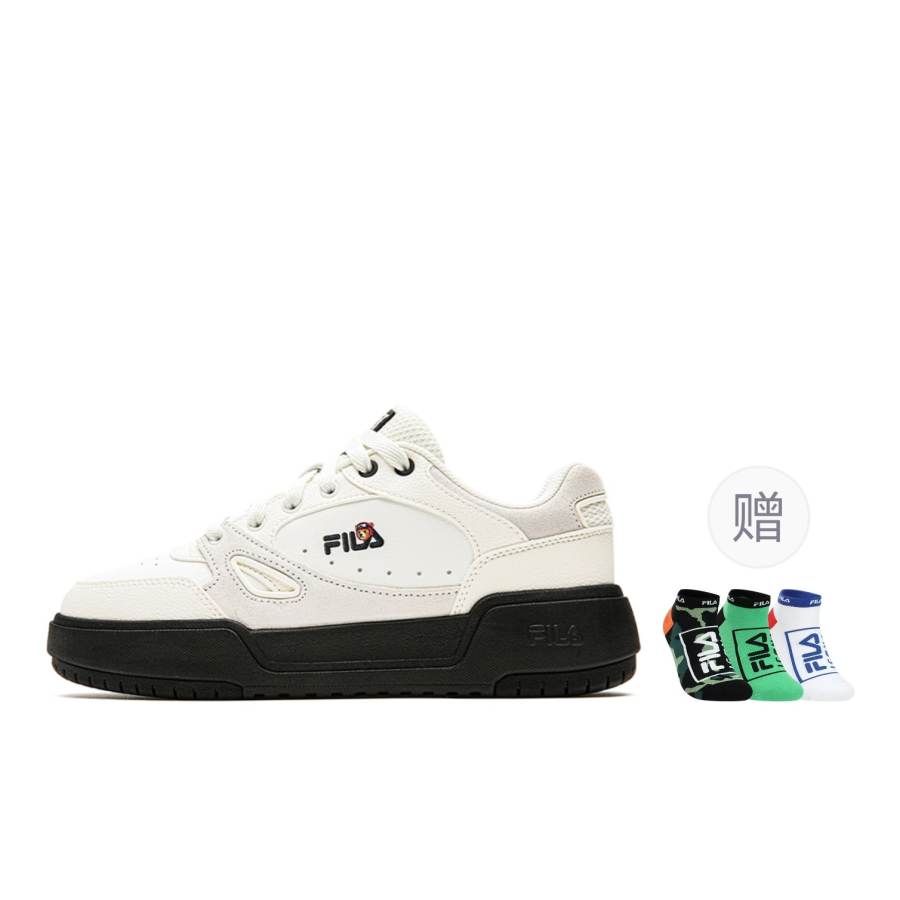 FILA CAMPUS Skateboard Shoes Women's Low Top Snow/Caviar Gray