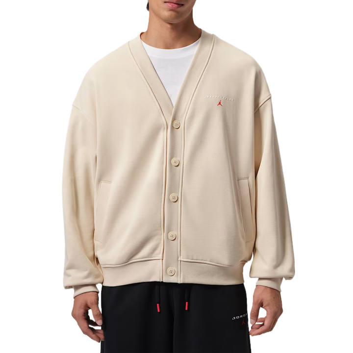 Jordan Jordan Knitwear Men's Pearl White V Neck Moderate
