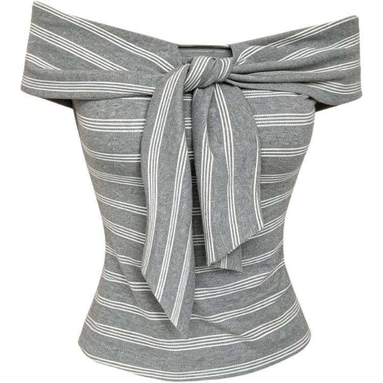 CHARM GLOW T Shirts Women's Gray Boat Neck Moderate A Line