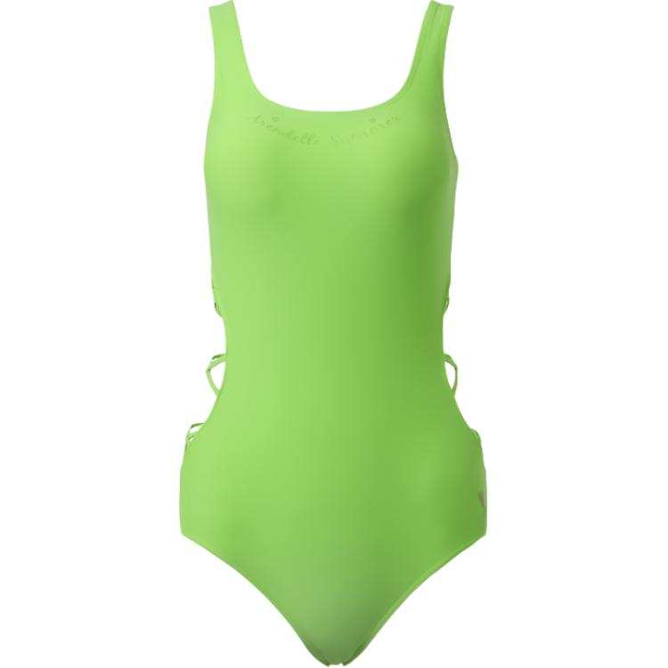 Disney One Piece Swimsuits Women's Neon Green Moderate Triangle One Piece Swimsuit