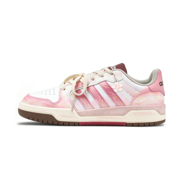 Adidas Adidas ENTRAP Skateboard Shoes Women's Low Top White, Pink