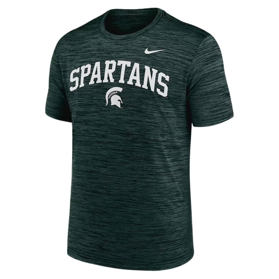 Nike Nike Dri Fit College T Shirts Men's Green Crew Neck Moderate