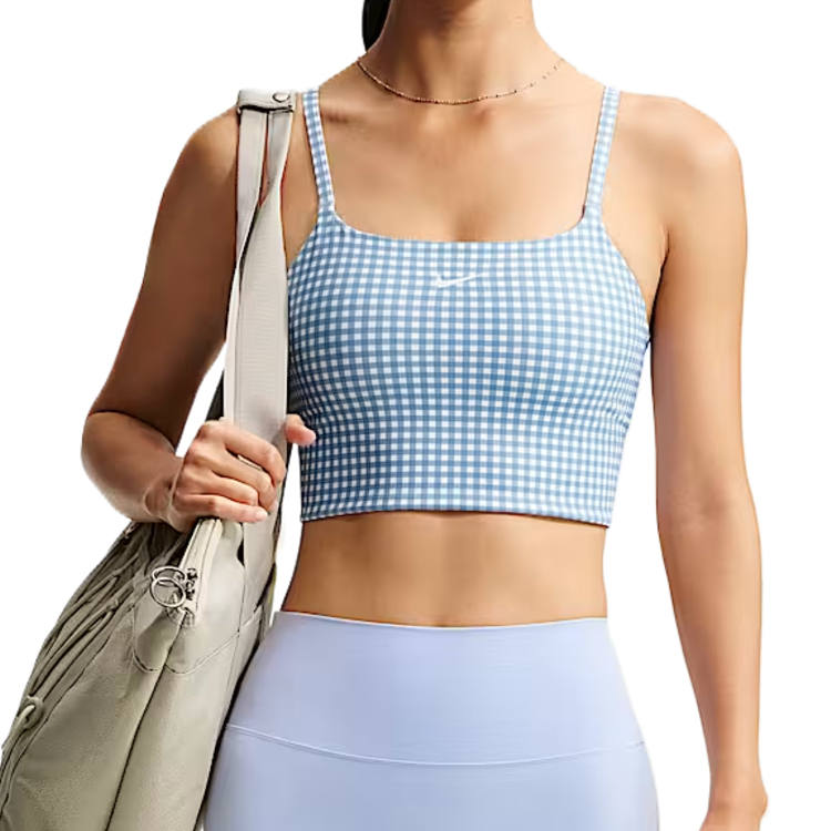 Nike Nike Dri Fit One Sports Underwear Women's Work Blue/White Square Collar Moderate