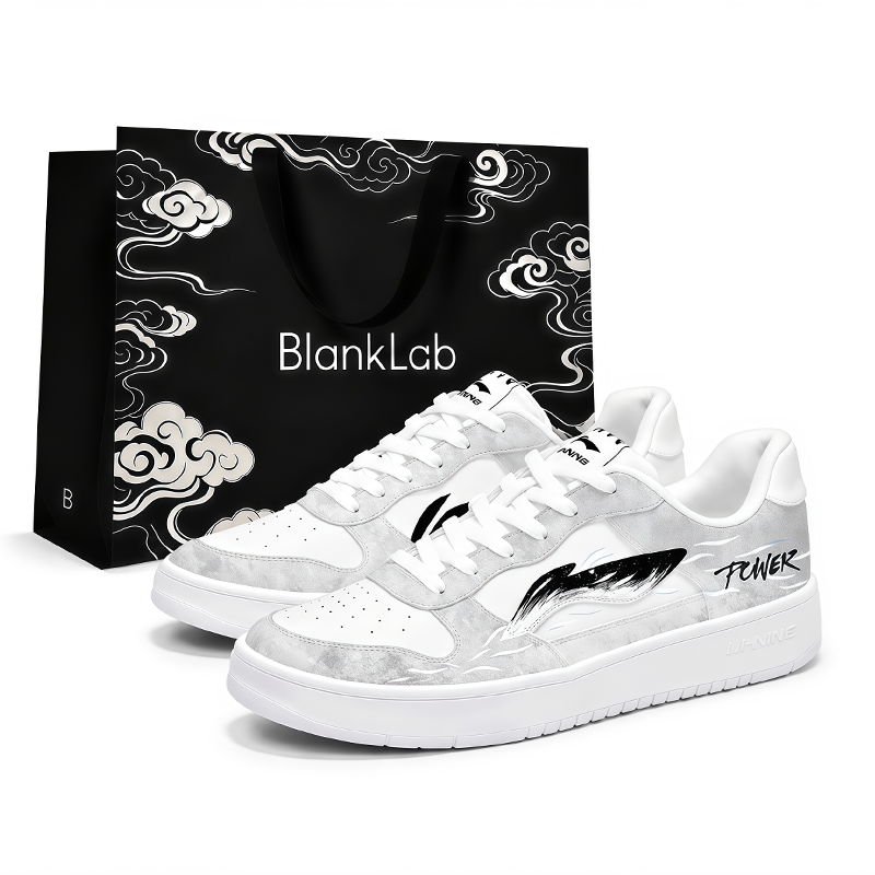Li-Ning Li Ning Floating Boat Skateboard Shoes Men's Low Top Gray White Black