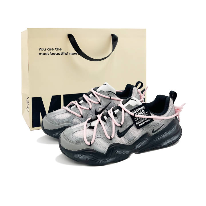 Nike Nike Tech Hera Casual Shoes Unisex Low Top Gray Pink