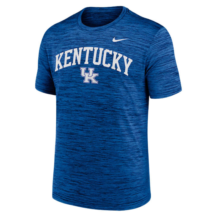 Nike Nike Dri Fit College T Shirts Men's Royal Crew Neck Moderate