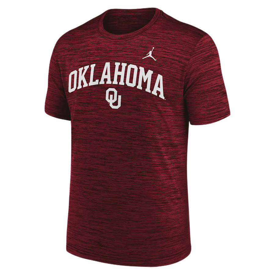 Nike Nike Dri Fit College T Shirts Men's Dark Red Crew Neck Moderate