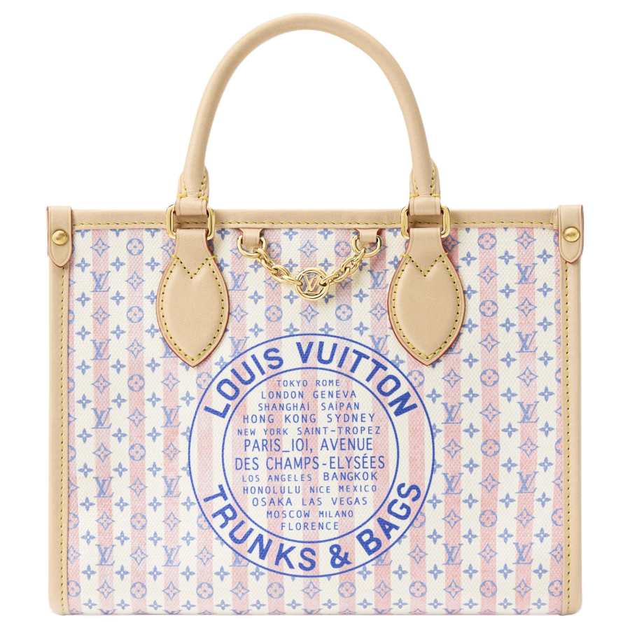 LOUIS VUITTON ONTHEGO Coated Canvas Tote Handbag Small Women's Pink