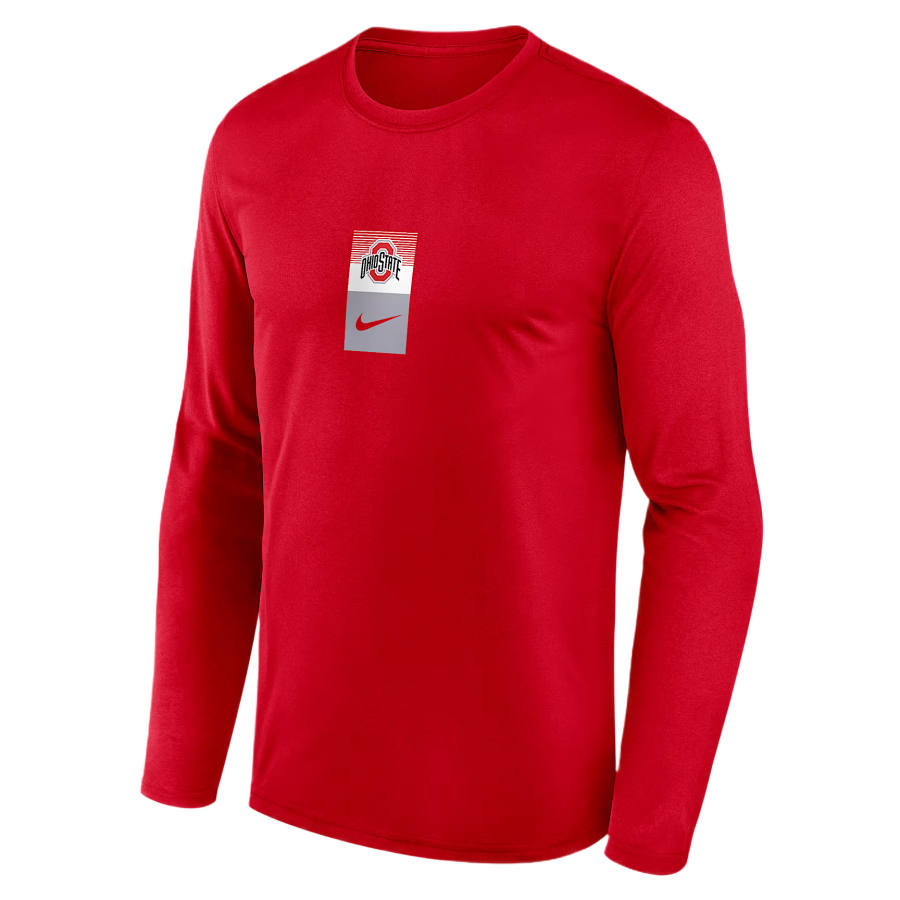 Nike Nike Dri Fit College T Shirts Men's Scarlet Crew Neck Moderate