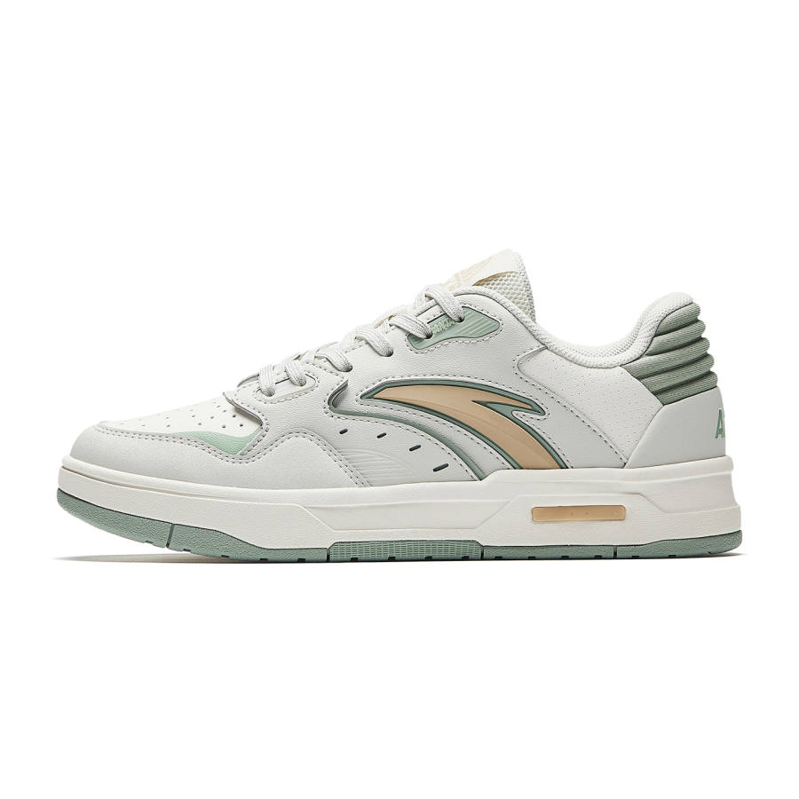 ANTA Skateboard Shoes Women's Low Top Digital Mist Gray/Ivory White/Misty Blue