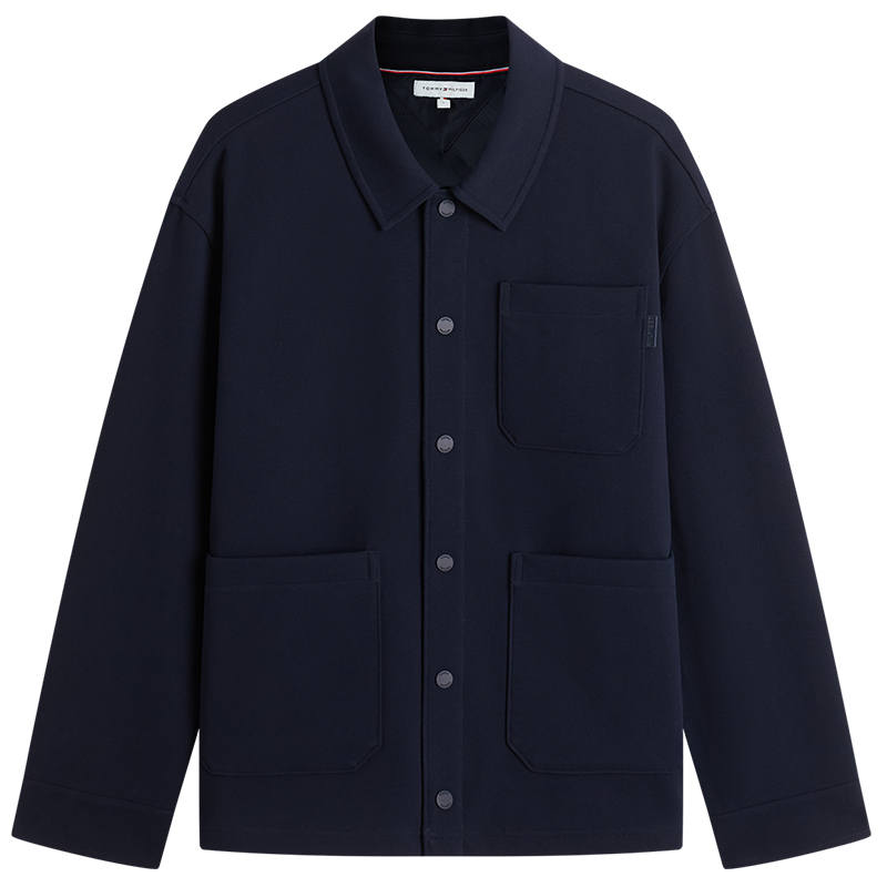 Tommy Hilfiger Jackets Men's Navy Blue DW5 Lapel Moderate Other
