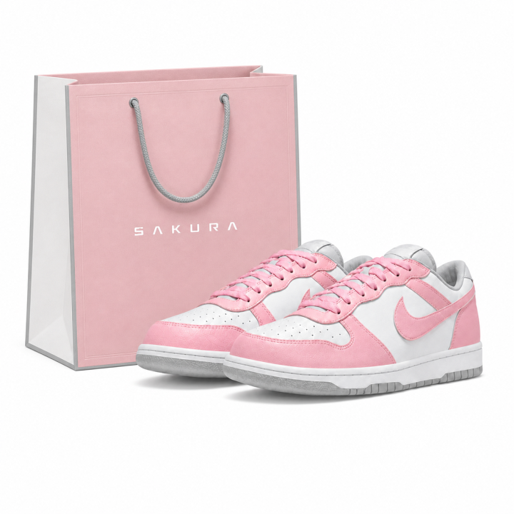 Nike Nike Big Skateboard Shoes Men's Low Top Pink White Gray Multicolor