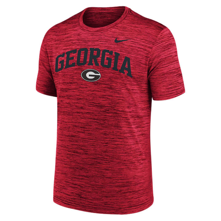 Nike Nike Dri Fit College T Shirts Men's Red Crew Neck Moderate