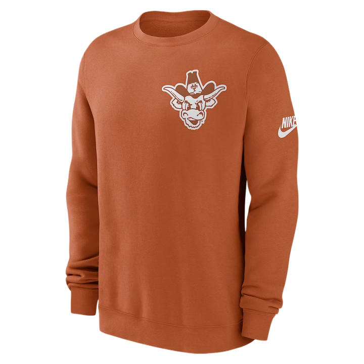 Nike Nike College Sweatshirts Men's Burnt Orange Crew Neck Moderate