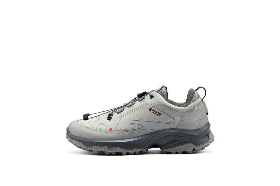 Ecco Ecco RECEPTOR XP Casual Shoes Men's Low Top Gray Red Blue Color Block Patchwork