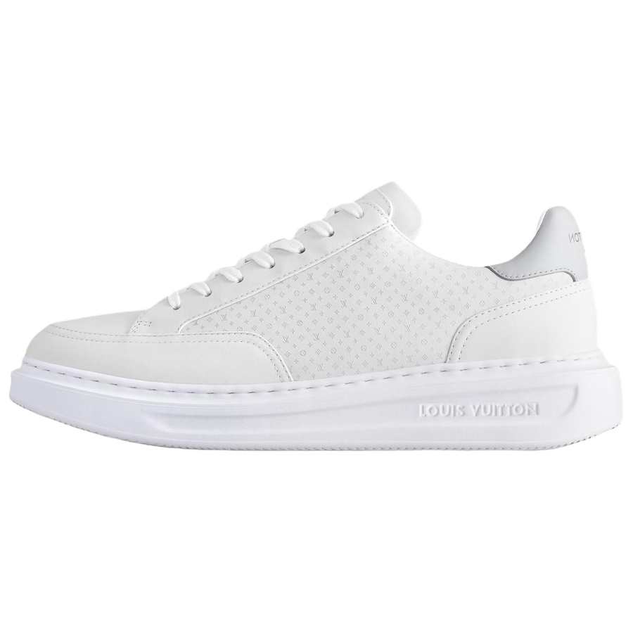 LOUIS VUITTON Beverly Hills Skateboard Shoes Men's Low Top Gray