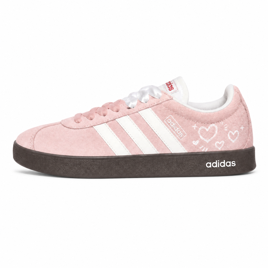 Adidas Adidas Vl Court Classic German Army Trainers Women's Low Top Pink