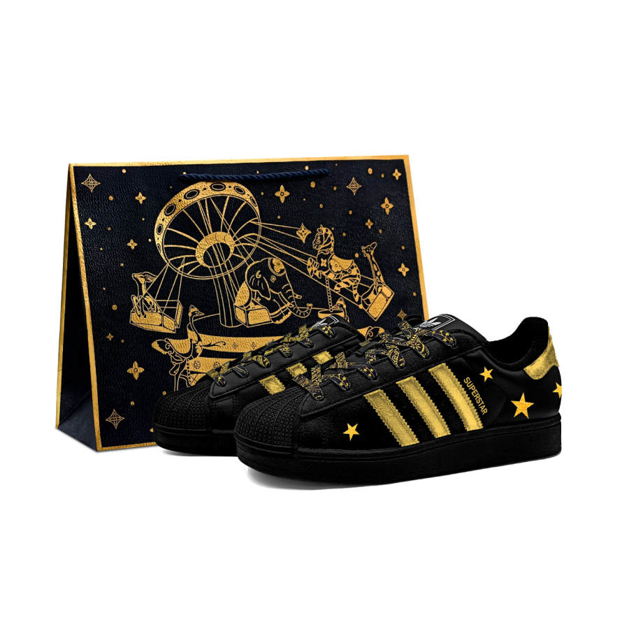 Adidas Originals Superstar 2 Skateboard Shoes Unisex Low Top Gold
