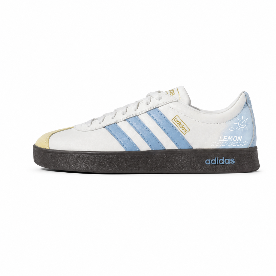 Adidas Adidas VL Court German Army Trainers Unisex Low Top Yellow/Blue/White