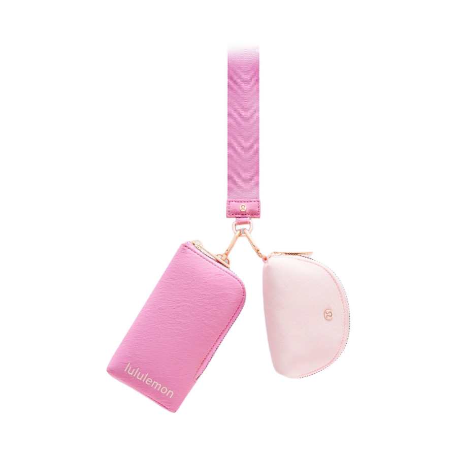 Lululemon Dual Pouch Coin Purses Sweet Slushie Color/Pearl Powder/Rose Gold/PIAR/RSGO